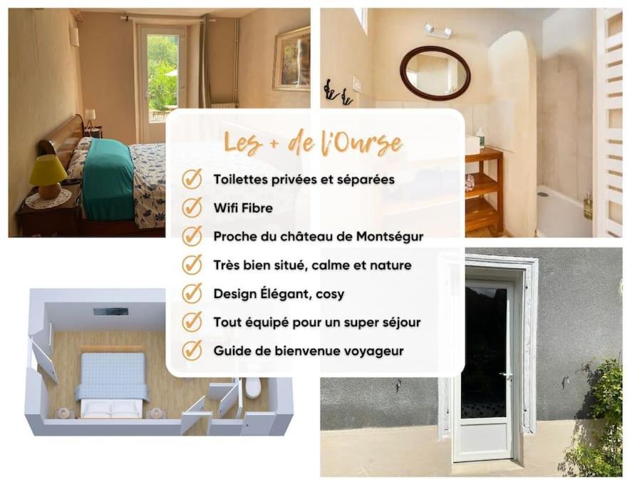 Chambre Double Cosy - Gite De La Louve Fougax-et-Barrineuf 外观 照片